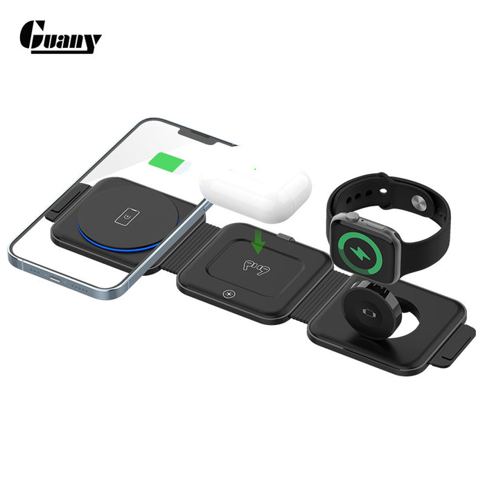 15W Foldable Magnetic Wireless Charger for Apple
