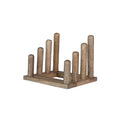 3 Plate Wood Stand - Madison's Niche