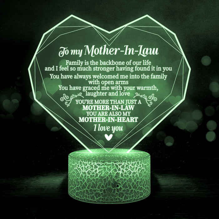 3D Led Light - Family - To My Mother-In-Law - I Love You - Glca19028