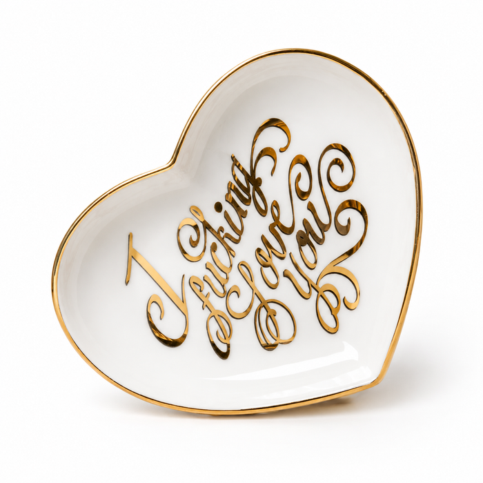 5" Ceramic Heart Dish - I Fucking Love You