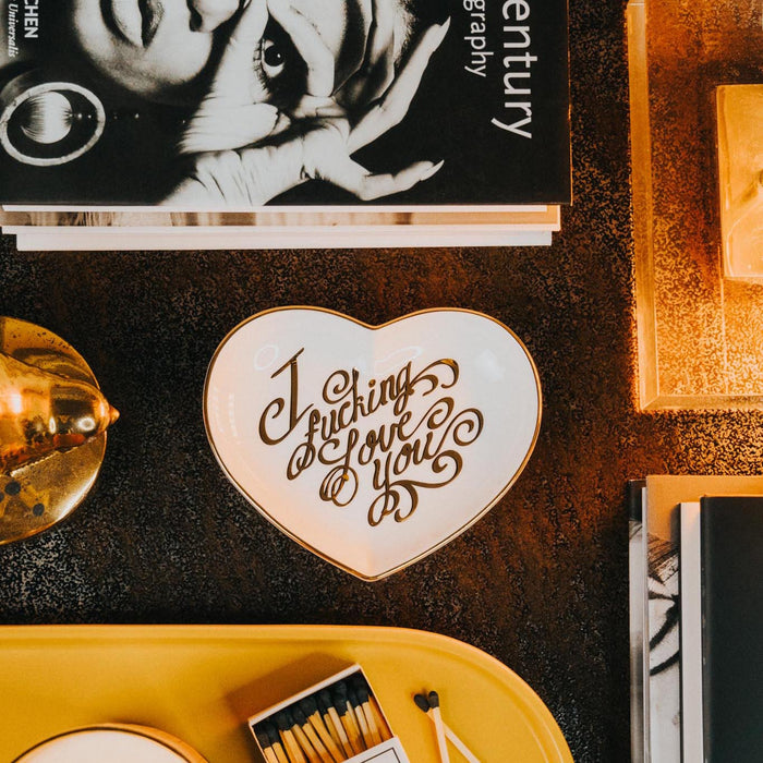 5" Ceramic Heart Dish - I Fucking Love You
