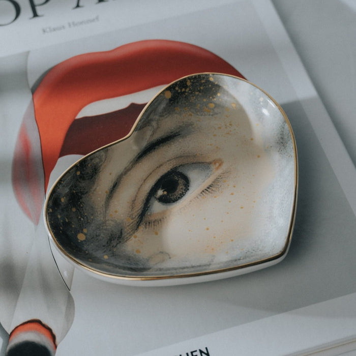 5" Ceramic Heart Dish - Lovers Eye