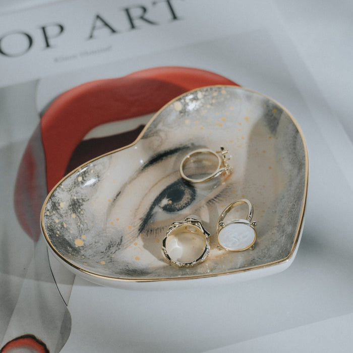 5" Ceramic Heart Dish - Lovers Eye