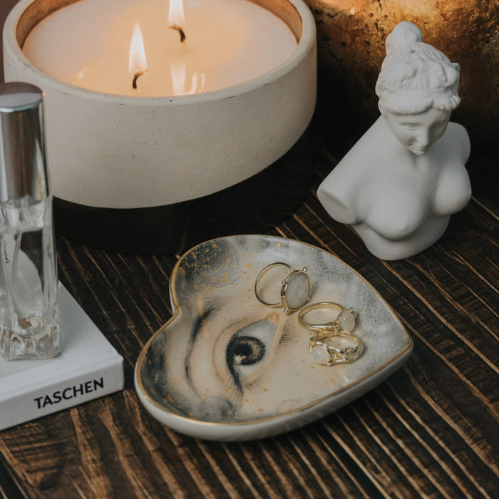 5" Ceramic Heart Dish - Lovers Eye