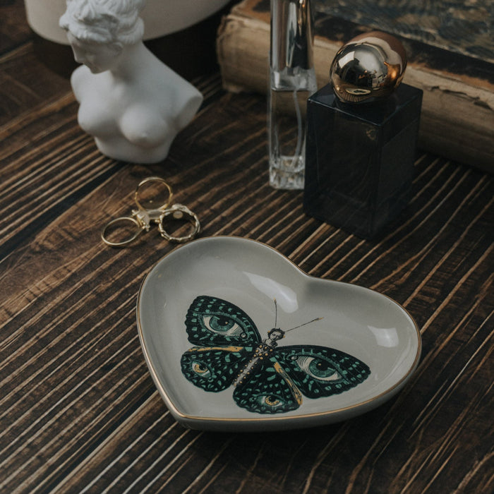 5" Ceramic Heart Dish - Madame Butterfly
