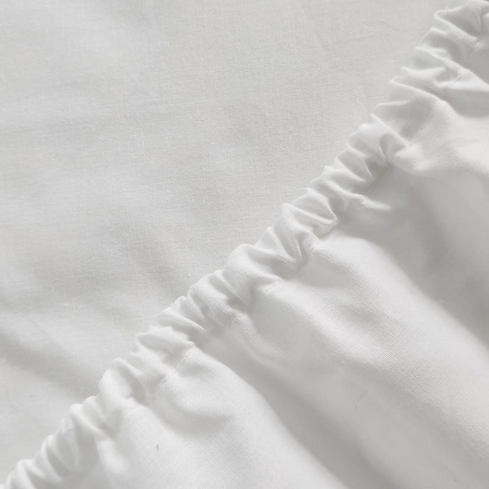 Amara 100% Cotton Fitted Sheet Set - White