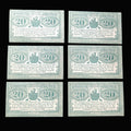 Antique Banknote Notgeld 1920 Austria Amstetten 20 Heller Emergency Money Lot of 6