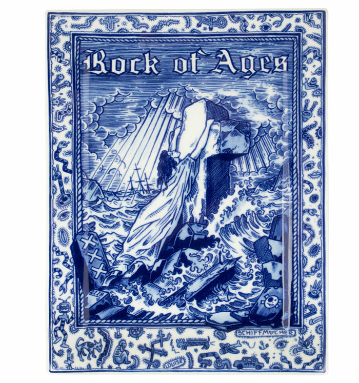 Applique Rock of Ages Decorative Plate by Royal Delft