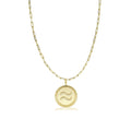 Aquarius Gold Zodiac Necklace