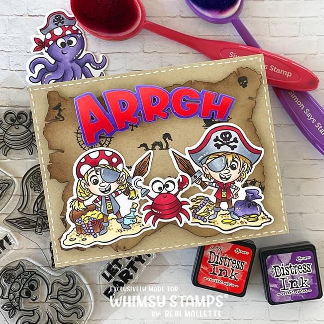 Pirate Party Clear Stamps - Whimsy Stamps
