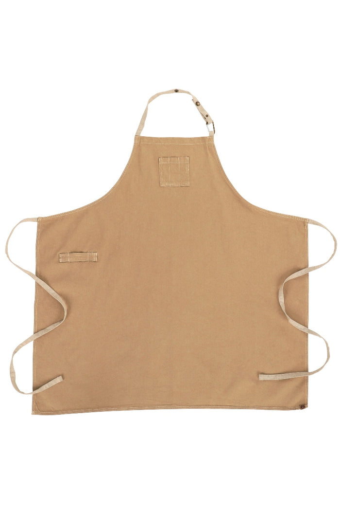 Chef Works Austin Natural Chefs Bib Adjustable Apron (1 Pocket)