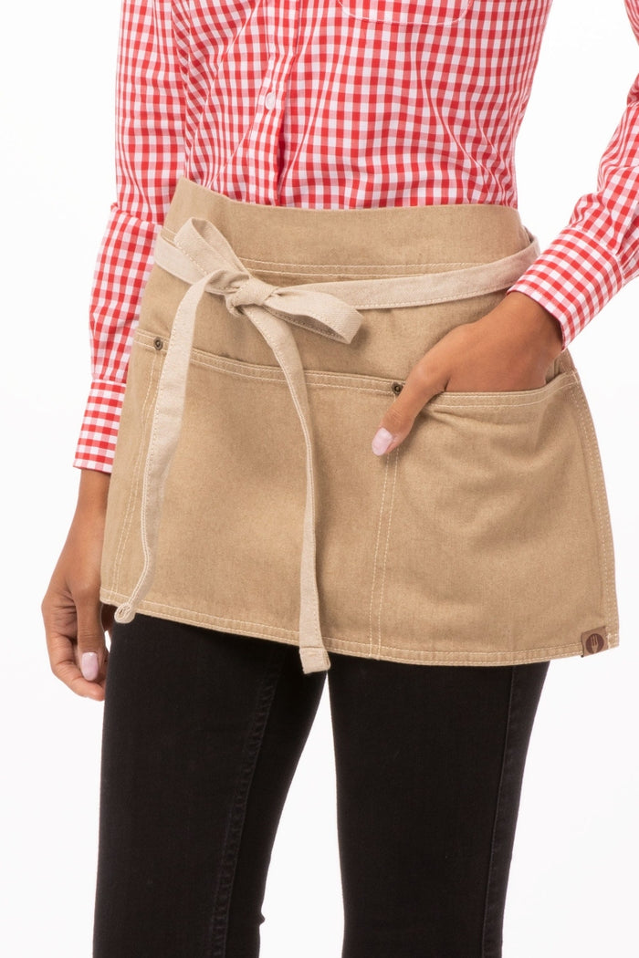 Chef Works Austin Natural Waist Apron (3 Pockets)