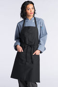 Uncommon Threads Black Bib Apron (3 Patch Pockets)