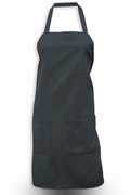 Pinnacle Black Bib Apron (3 Pockets)