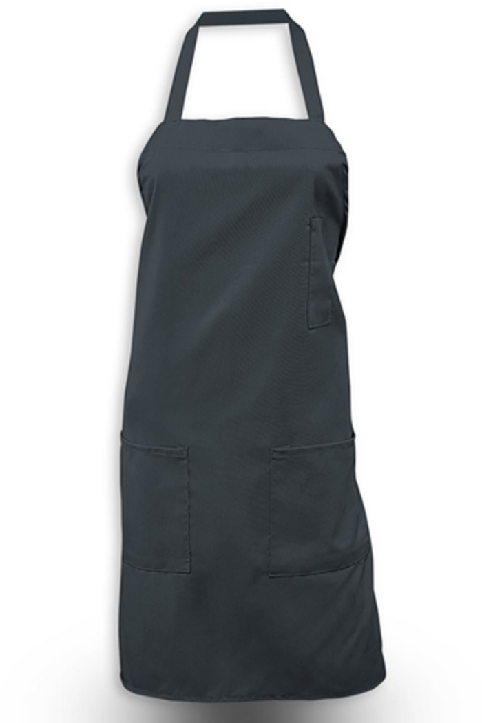 Pinnacle Black Bib Apron (3 Pockets)