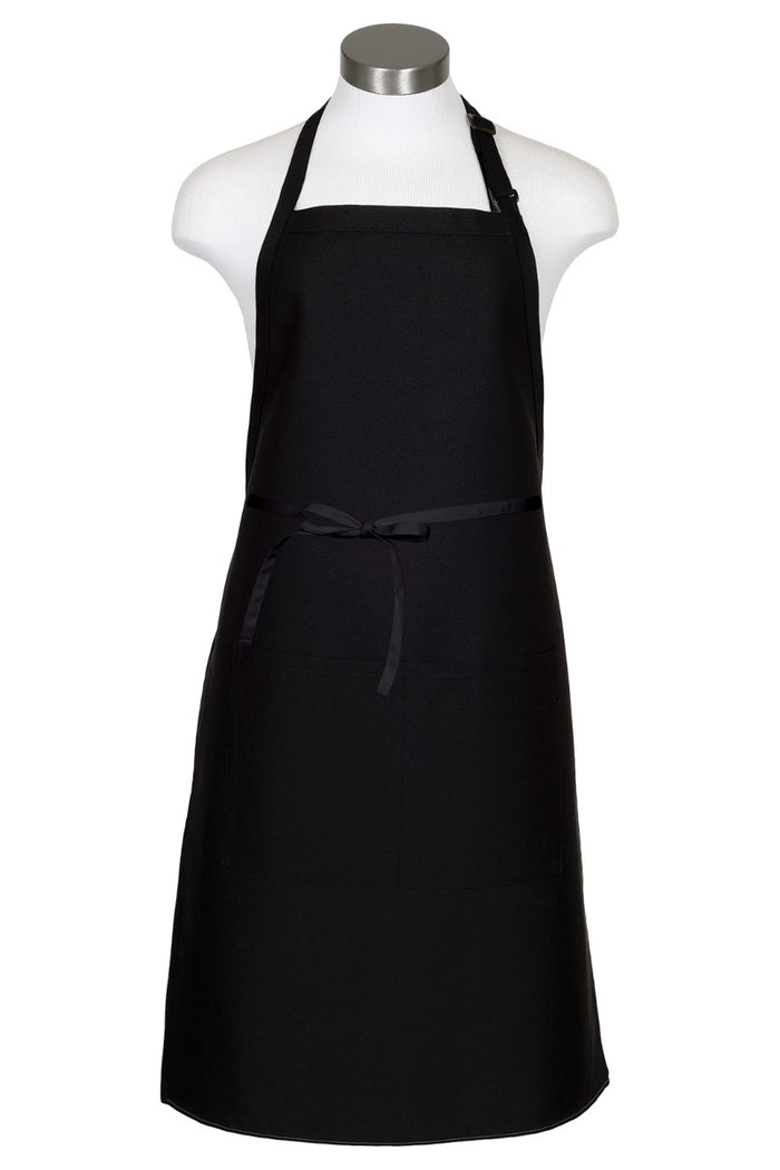 Fame Black Butcher Adjustable Apron (2 Pockets)