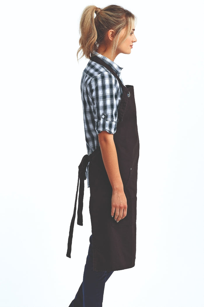 Artisan Collection by Reprime Black "Calibre" Bib Adjustable Apron (4 Pocket Pouch)