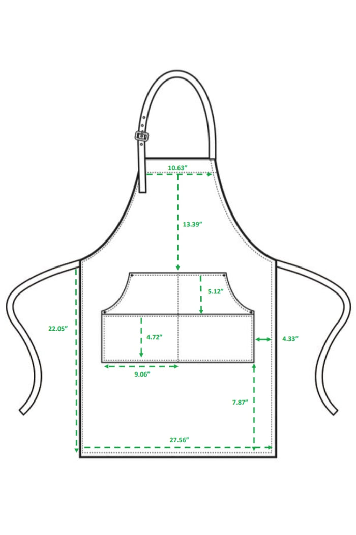 Artisan Collection by Reprime Black Denim Bib Adjustable Apron (4 Pocket Pouch)