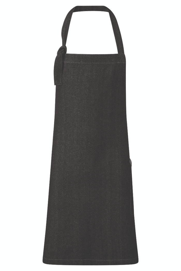 Artisan Collection by Reprime Black Denim ‘Regenerate’ Sustainable Bib Apron (2 Pockets)