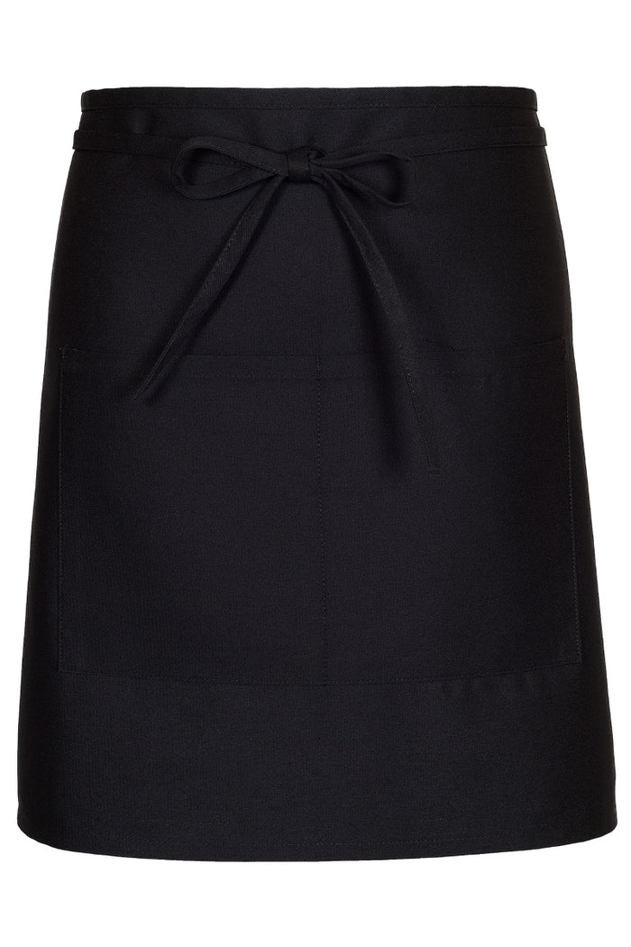 Fame Black Half Bistro Apron (2 Pockets)