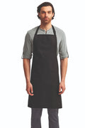 Artisan Collection by Reprime Black Sustainable Bib Apron (No Pockets)