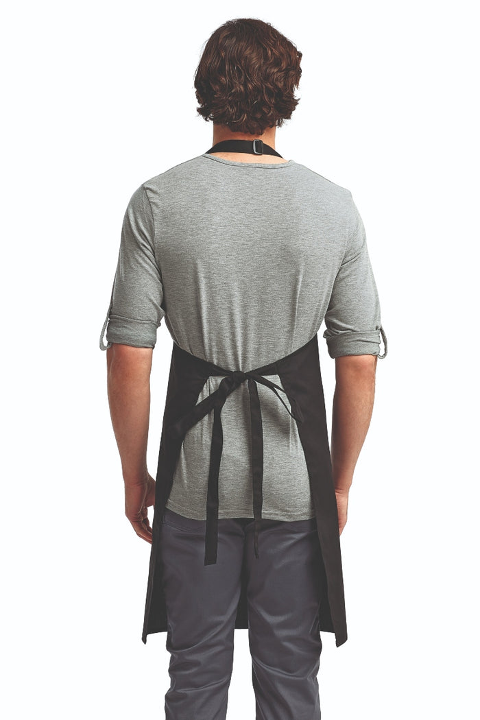 Artisan Collection by Reprime Black Sustainable Bib Apron (No Pockets)