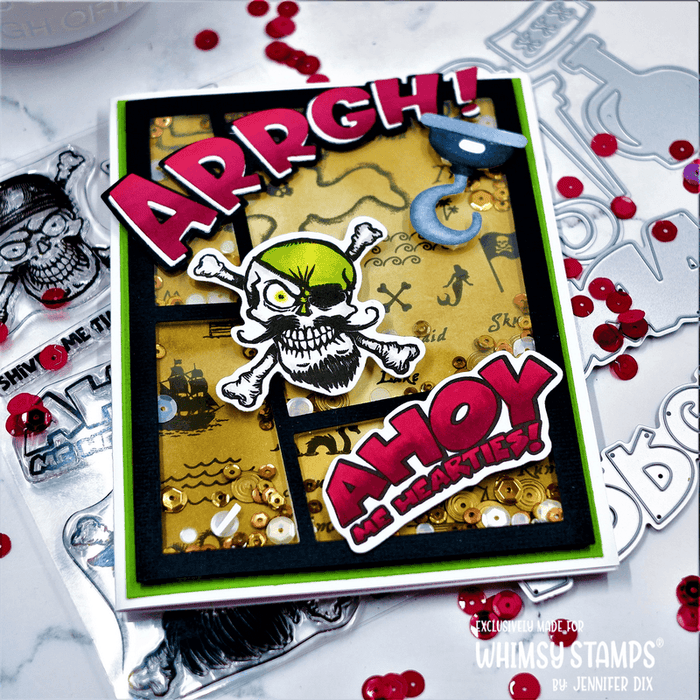 **NEW Blimey Pirates Outline Die Set - Whimsy Stamps