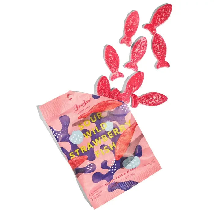 Bon Bon Sour Wild Strawberry Fish