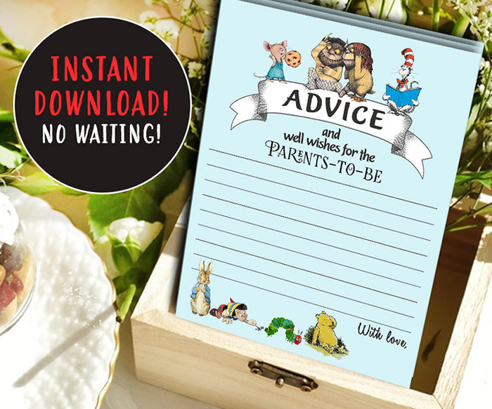 Book Themed Baby Shower Games Bundle Set