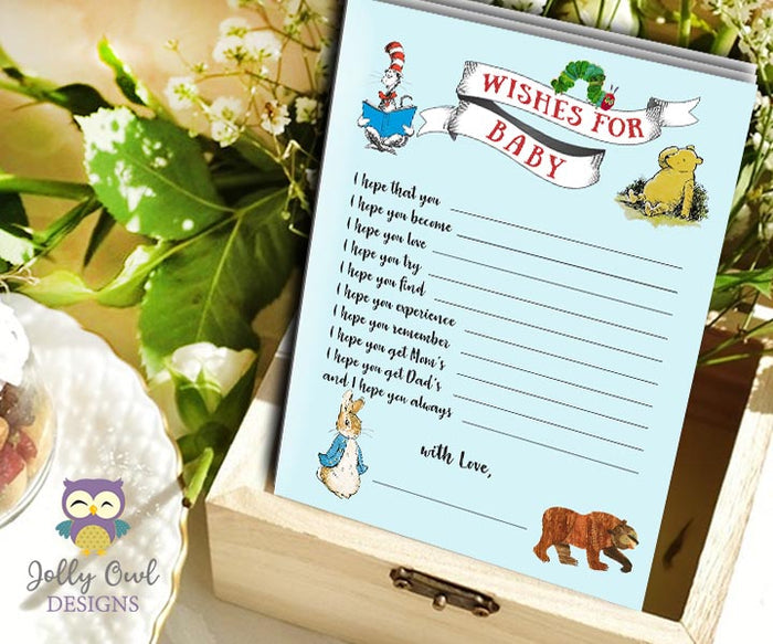 Book Themed Baby Shower Games Bundle Set