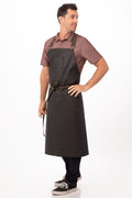 Chef Works Boulder Black & Brown Chefs Bib Apron