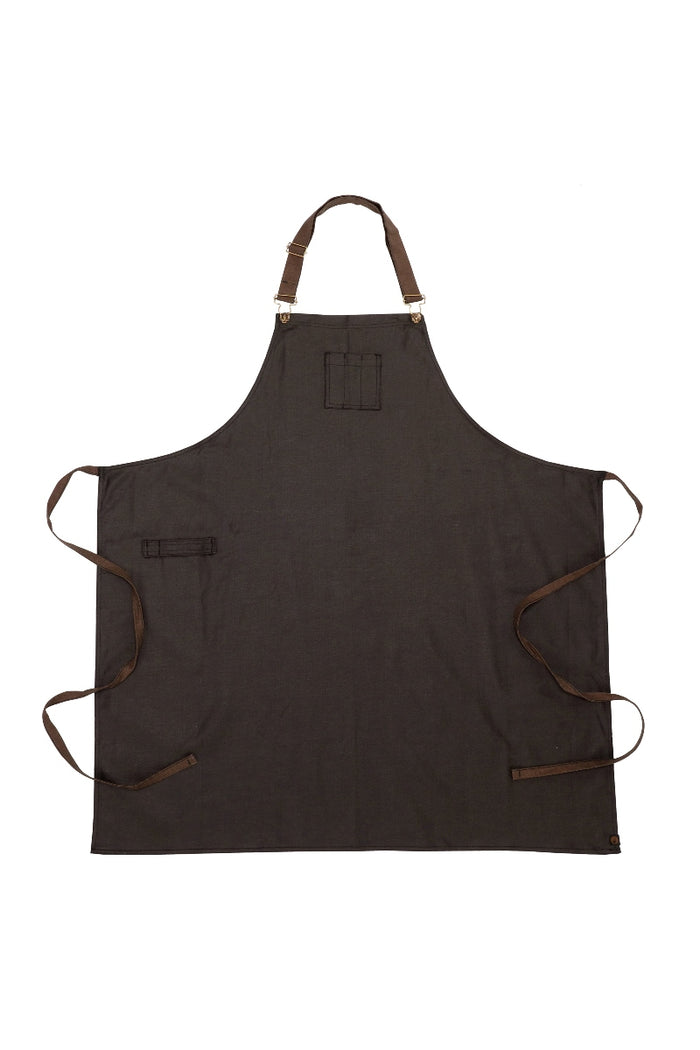 Chef Works Boulder Black & Brown Chefs Bib Apron