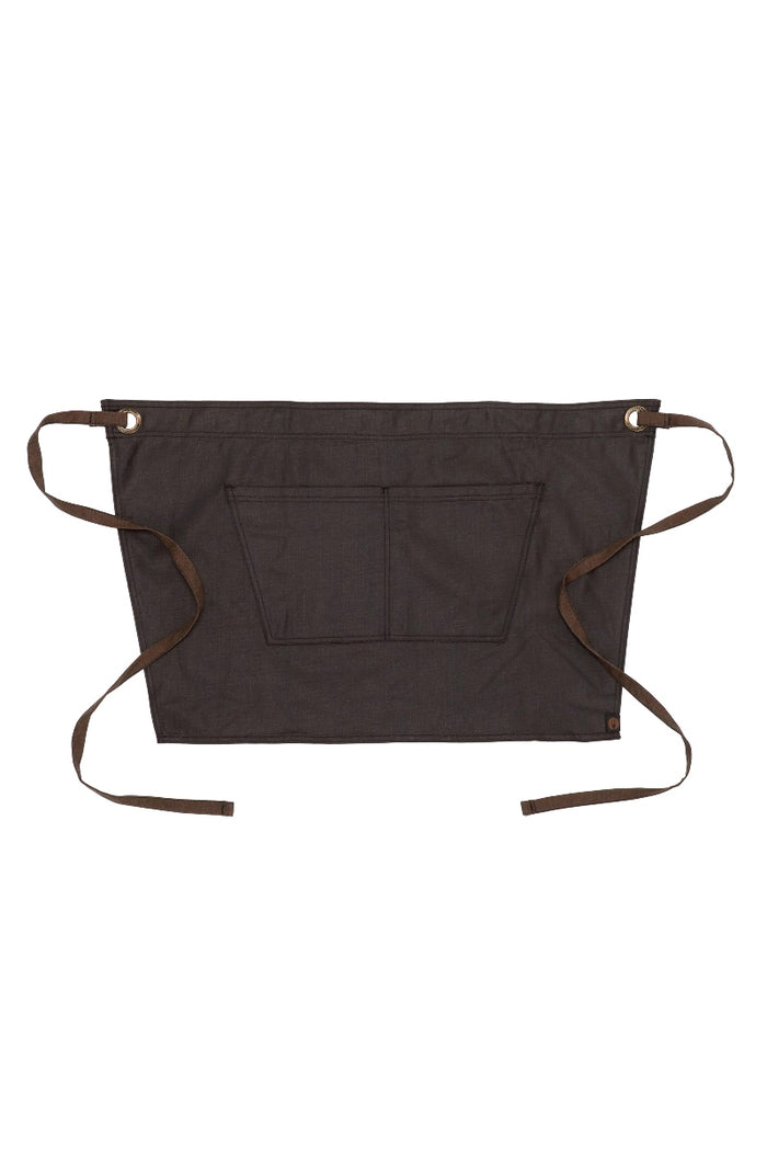 Chef Works Boulder Black & Brown Half Bistro Apron