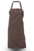 Pinnacle Brown Bib Apron (3 Pockets)
