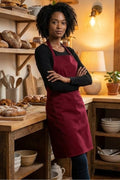 Fame Burgundy Butcher Adjustable Apron (2 Pockets)