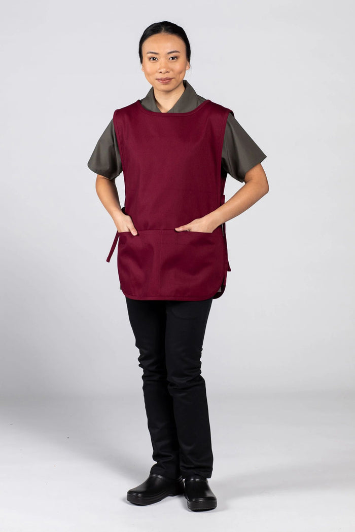 Burgundy Cobbler Apron (2 Pockets)