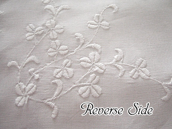 c1900 Whitework Embroidery Monogram Centerpiece Doily 15x19