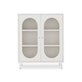 Cambria 75cm Fluted Glass Door Sideboard Cabinet - White