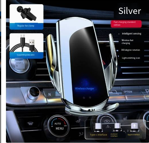 Car Wireless Charger with Magnetic Phone Holder