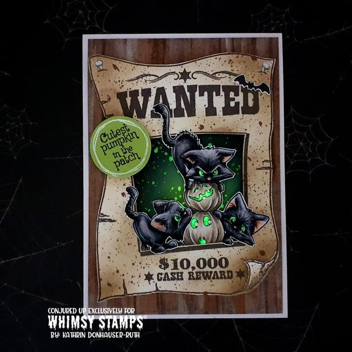 Cat-O-Lanterns Clear Stamps - Whimsy Stamps