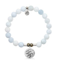 Celestine Stone Bracelet with Birthday Wishes Sterling Silver Charm