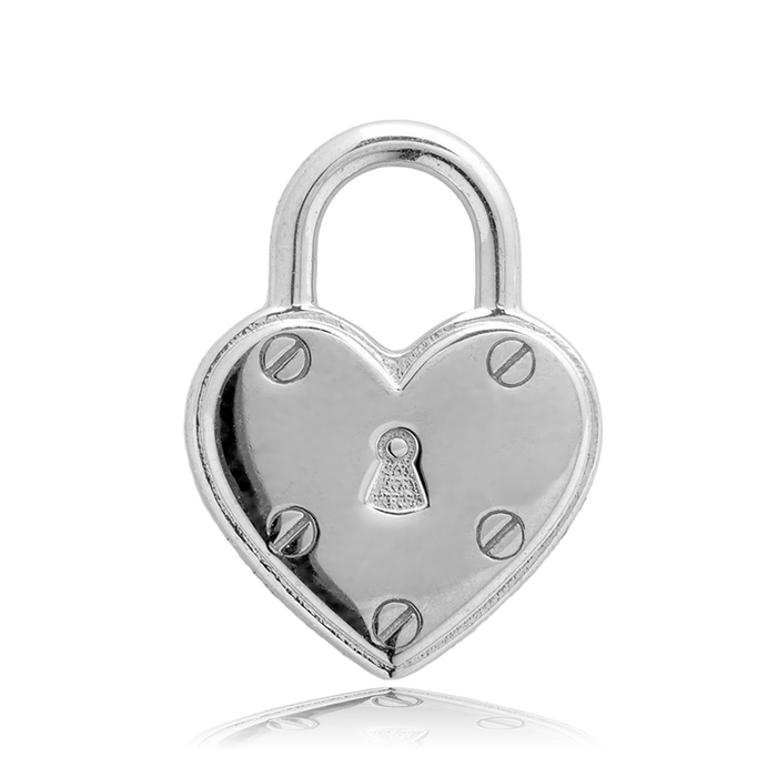 Celestine Stone Bracelet with Love Lock Sterling Silver Charm