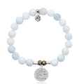 Celestine Stone Bracelet with Love You More Sterling Silver Charm