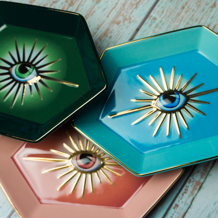 Ceramic Evil Eye Trinket Dish