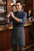 Fame Charcoal Half Bistro Apron (2 Pockets)