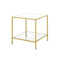 Cherrim Glass Side Table - Gold