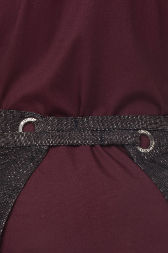 Chef Works Corvallis Black & Burgundy Bistro Apron