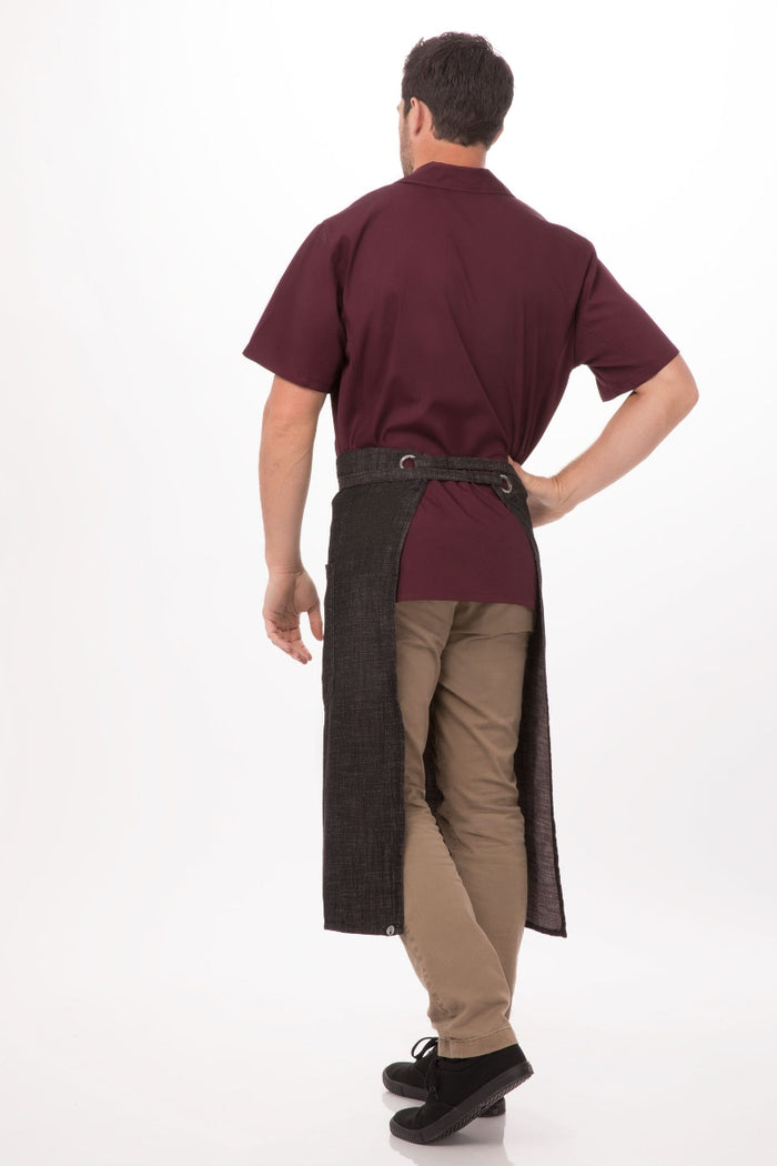 Chef Works Corvallis Black & Burgundy Bistro Apron