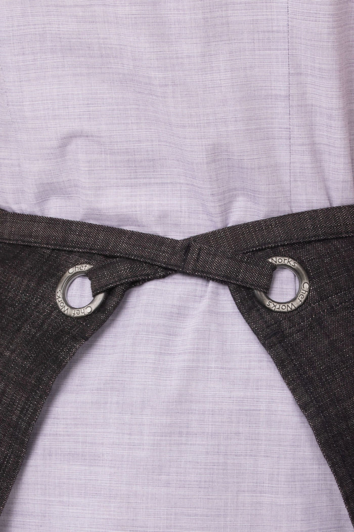 Chef Works Corvallis Black & Burgundy Half Bistro Apron