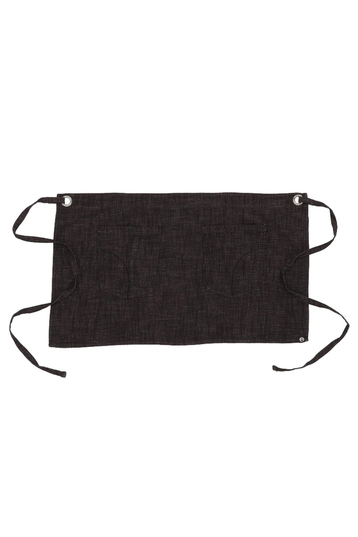 Chef Works Corvallis Black & Burgundy Half Bistro Apron